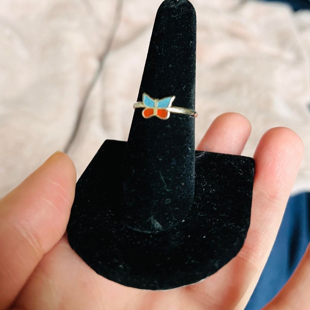 Butterfly ring size 7 1/2
